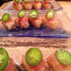 Crispy Rice, Jalapeño, Tuna