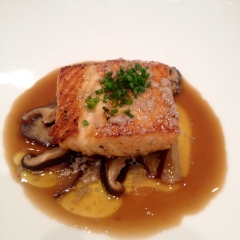 Wild King Salmon, Shiitakes, Foie Gras