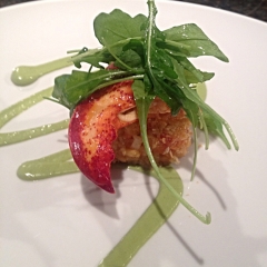 Lobster Cake with Arugula