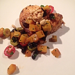 Swordfish with Warm Beet Salsa