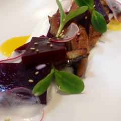 Beet Salad, Smoked Eel, Goats Milk Yogurt